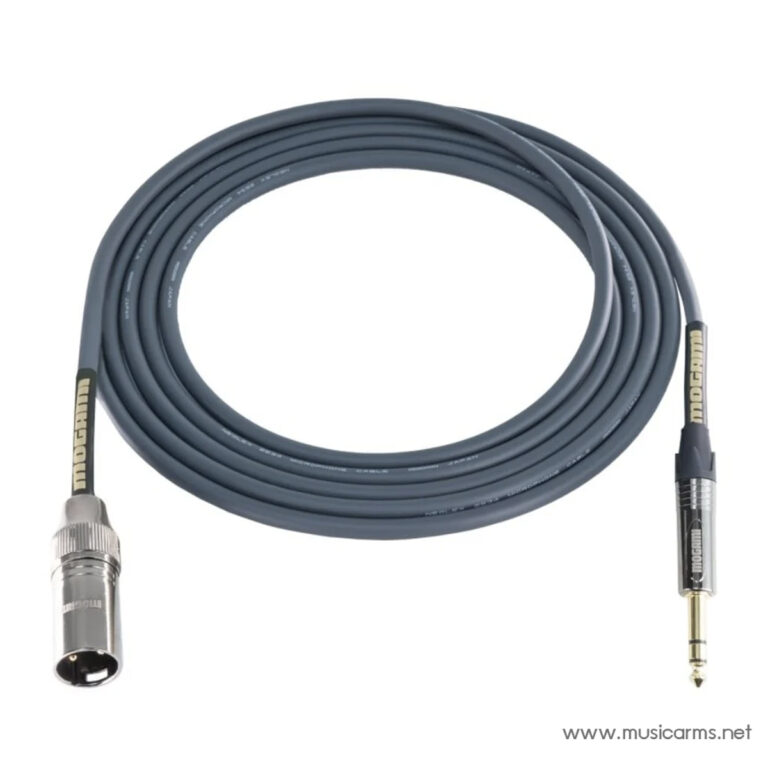 Coiled gray audio cable with an XLR female connector on one end and a 1/4-inch mono plug on the other end. ขายราคาพิเศษ