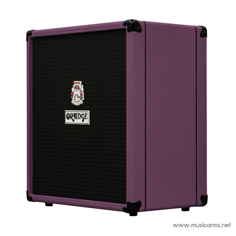 Purple guitar speaker cabinet with a black front grille and Orange logo visible on the mesh front. ขายราคาพิเศษ
