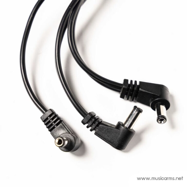 Three black DC power cables with right-angle barrel connectors, shown close-up (product image). ขายราคาพิเศษ