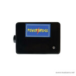 Black rectangular Power Bridge device with a blue logo on top; a knob on the left edge and a small screw at the bottom-right, watermark www.musicarms.net visible. ลดราคาพิเศษ