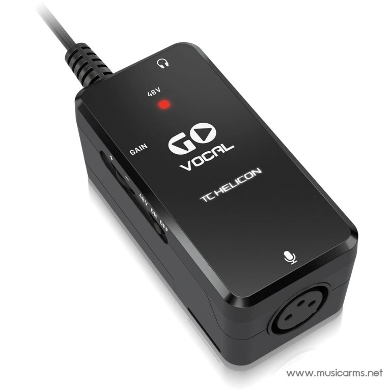 GoVocal vocal effects device with XLR input and 48V indicator; small black box on white background ขายราคาพิเศษ