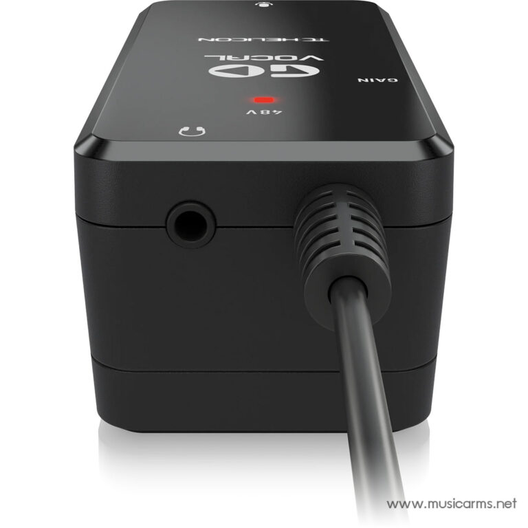 Phantom power supply unit with 48V indicator lit red and a cable plugged into the side front. ขายราคาพิเศษ