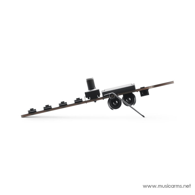 Long brown track with multiple black clips and a wheeled mechanism, shown on a white studio background (music hardware part) ขายราคาพิเศษ