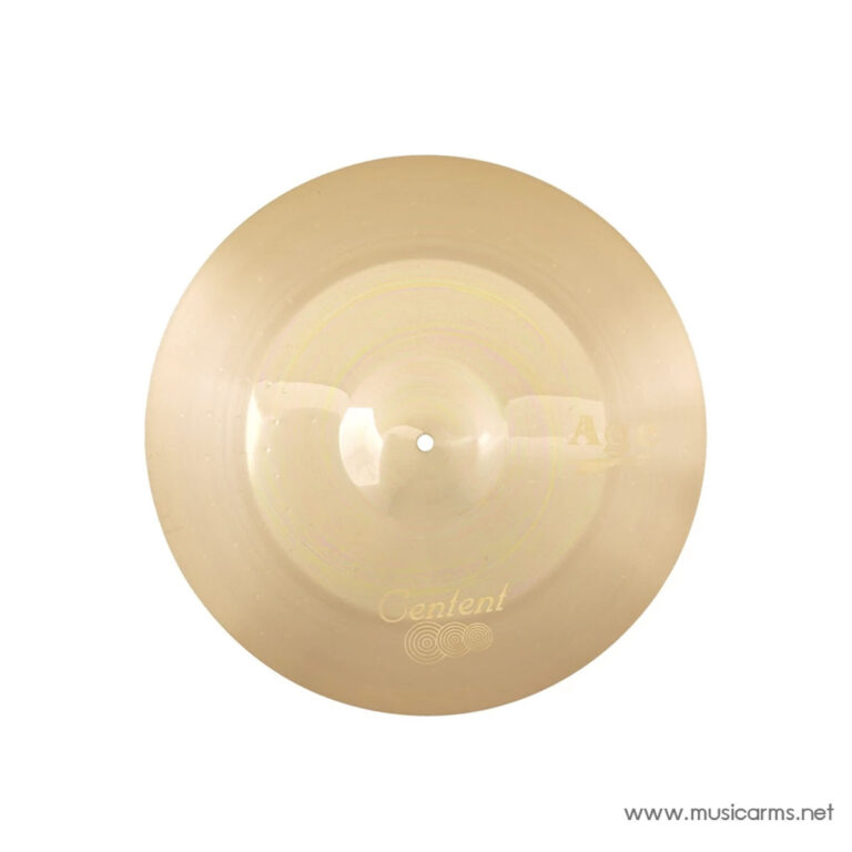 Round beige plastic cymbal-shaped disc with a central mounting hole, a percussion accessory screenshot on a white background. ขายราคาพิเศษ