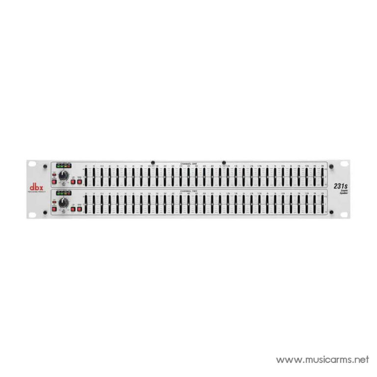 Front panel of a dbx 231s Dual Channel 31-Band Graphic Equalizer (two rows of vertical sliders in a rack-mount unit). ขายราคาพิเศษ