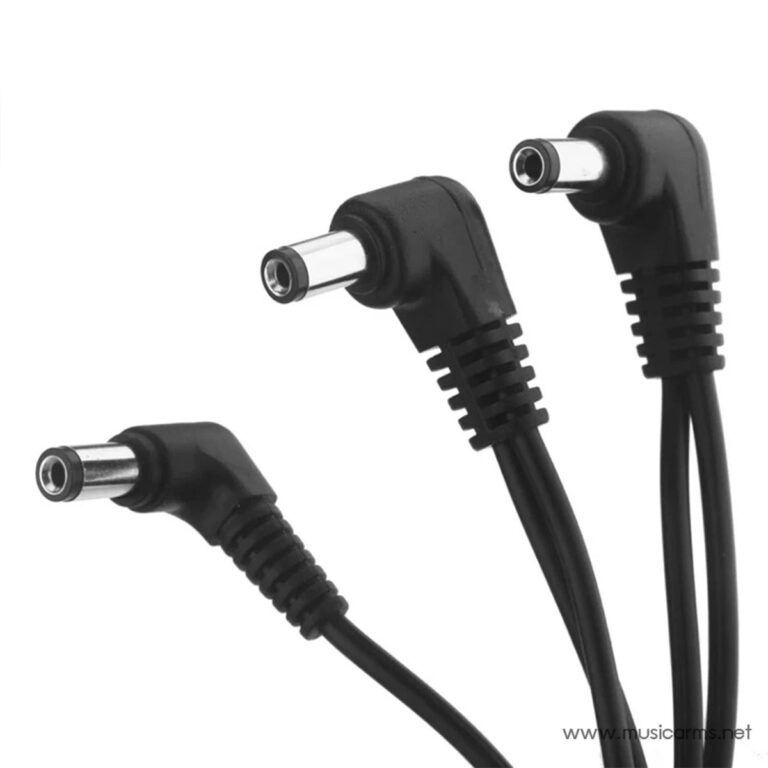 Three black right-angle DC power plugs with silver tips, angled to show different orientations. ขายราคาพิเศษ