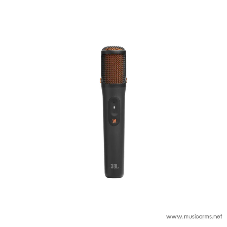Wireless handheld microphone with a black body and orange mesh grille, JBL branding at the base. ขายราคาพิเศษ