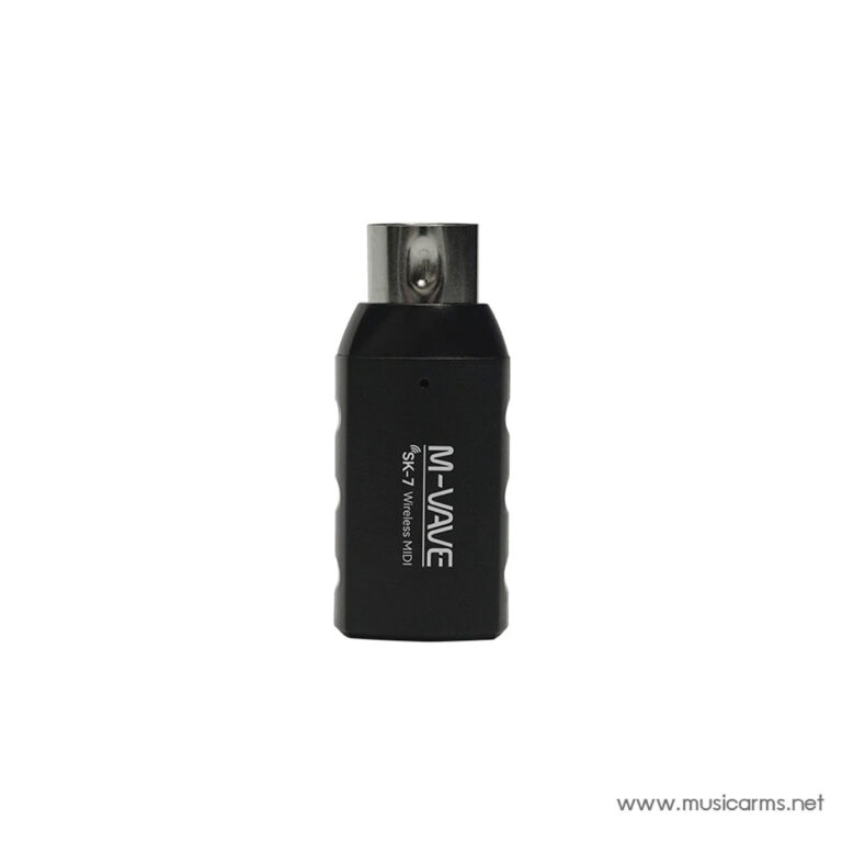 M-VAVE SK-7 wireless MIDI USB adapter (black handheld dongle) with a metal MIDI plug on top ขายราคาพิเศษ