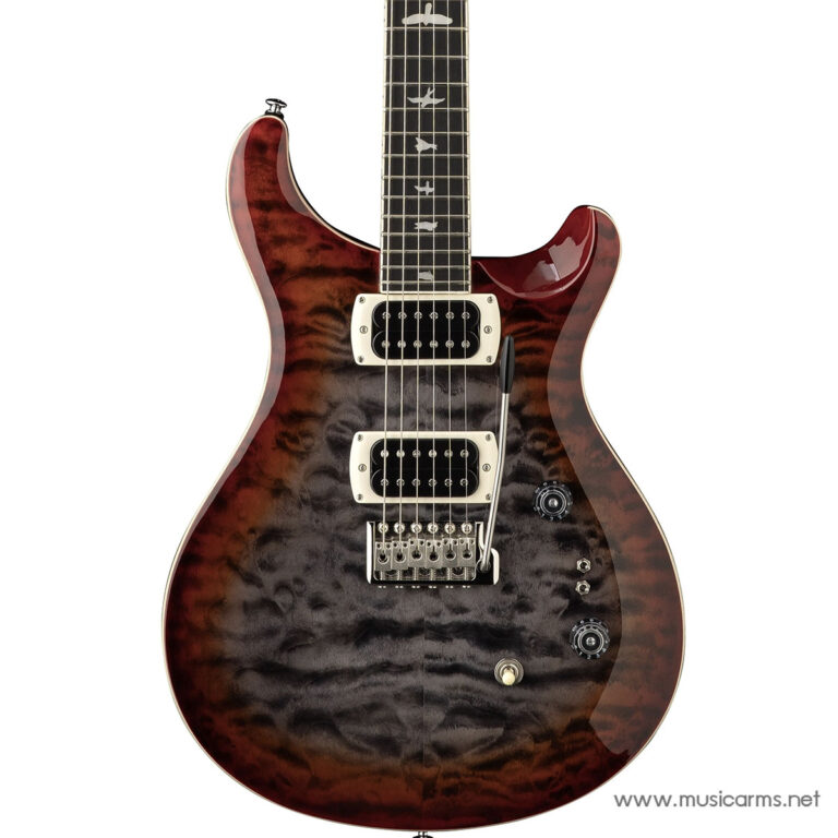 Electric guitar with a quilted maple top in sunburst finish, dual humbucker pickups, and a tremolo bridge. ขายราคาพิเศษ