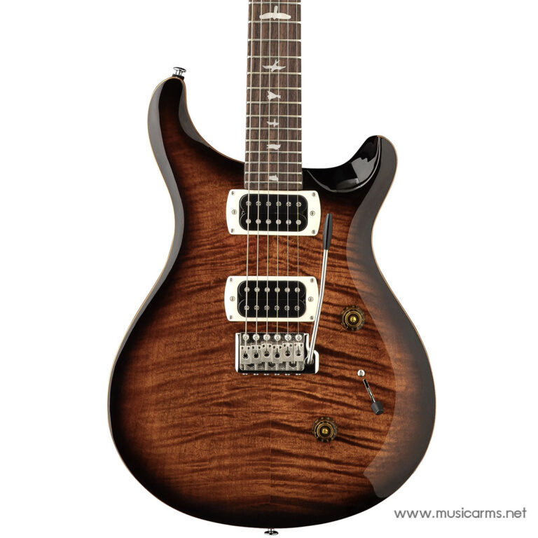 Sunburst electric guitar with two humbucker pickups, chrome bridge, and tremolo arm ขายราคาพิเศษ