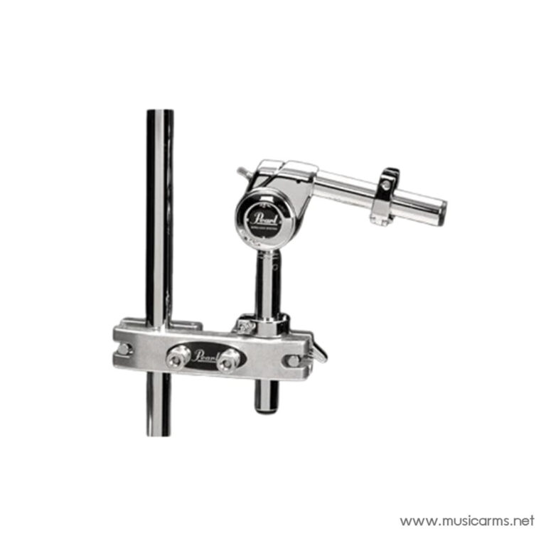 Chrome Pearl drum hardware clamp with an adjustable arm for mounting cymbals or accessories on a stand. ขายราคาพิเศษ