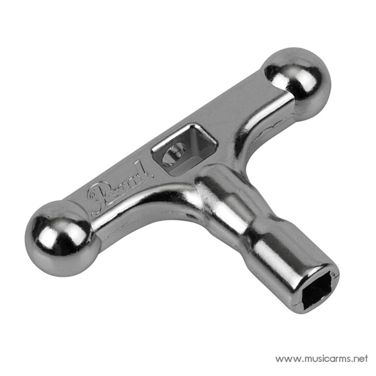 Chrome guitar hardware part with two rounded ends and a central square opening; likely a string/bridge component. ขายราคาพิเศษ