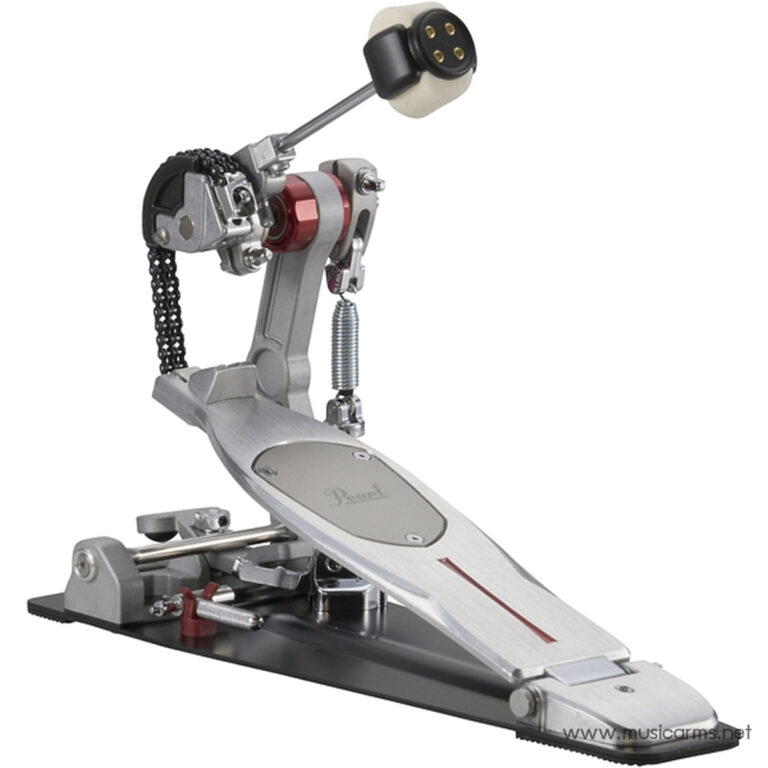 Pearl bass drum kick pedal with chain drive and beater, mounted on a black base. ขายราคาพิเศษ