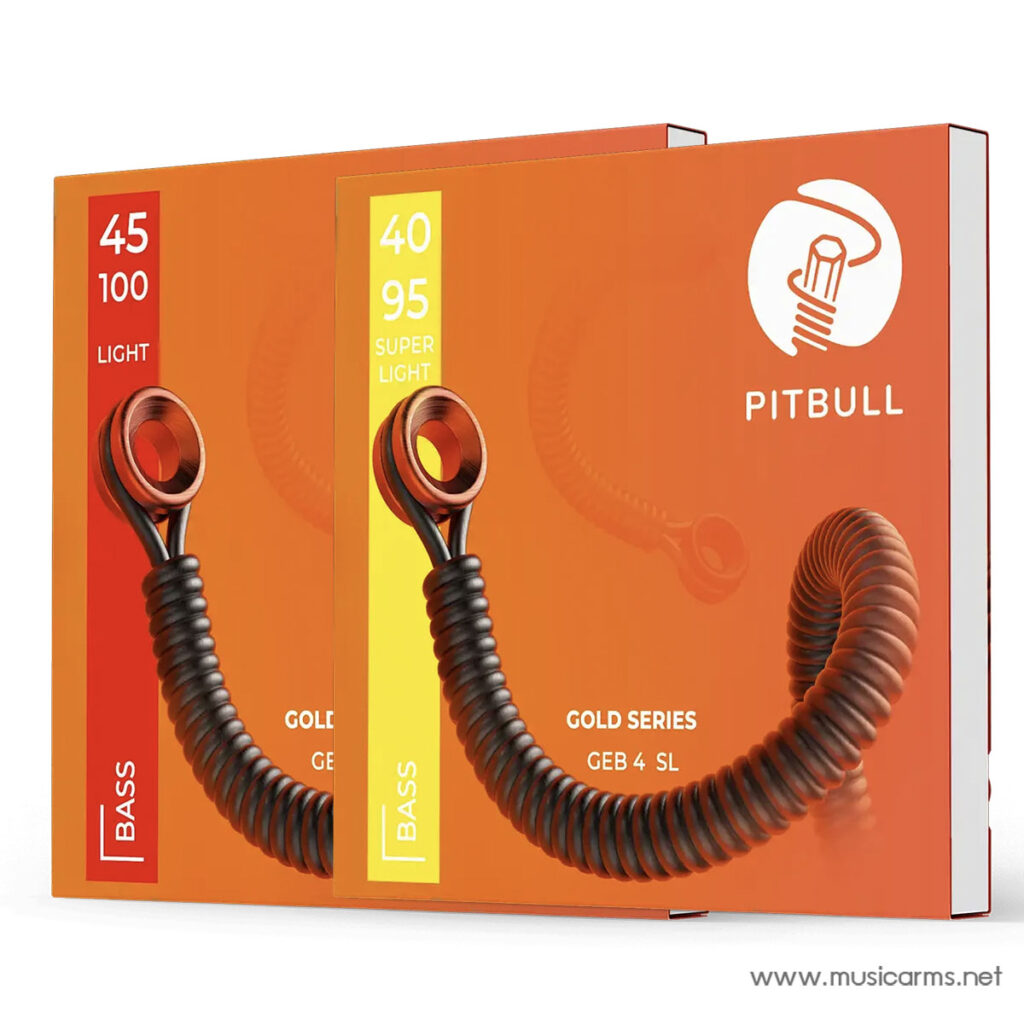 Pitbull Strings Gold Series Bass Guitar String Set GEB 4 Long Scale สายเบสไฟฟ้า