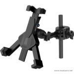 Adjustable black instrument/microphone mounting arm with clamp and vertical pole on a stand (MusicArms) ลดราคาพิเศษ