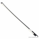 Violin bow with ebony frog and white horsehair, angled diagonally on a white background. ลดราคาพิเศษ