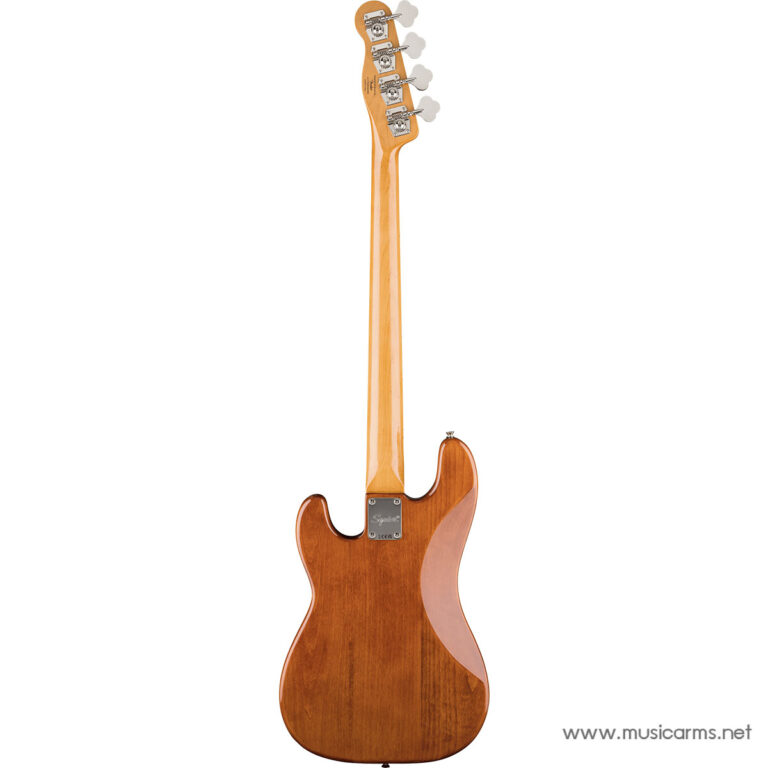 Back view of a sunburst electric guitar with a bolt-on maple neck, showing the rear contours and neck plate. ขายราคาพิเศษ