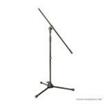 Adjustable microphone stand with boom arm and tripod base. ลดราคาพิเศษ