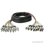 Coiled bundle of multi-colored XLR audio cables with male and female connectors at both ends ลดราคาพิเศษ