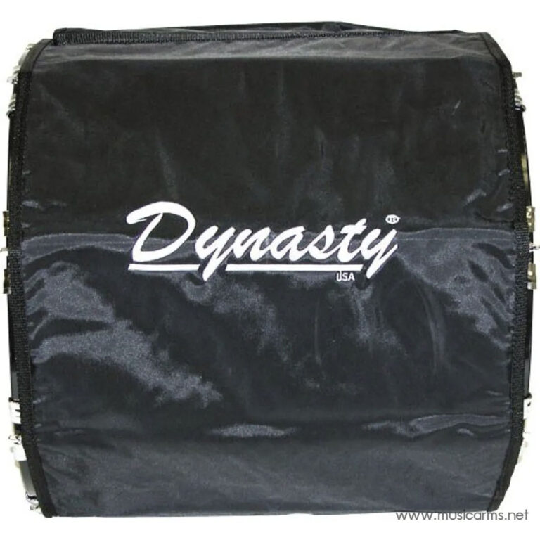Black Dynasty drum bag with white Dynasty USA logo and side zippers on a plain white background. ขายราคาพิเศษ