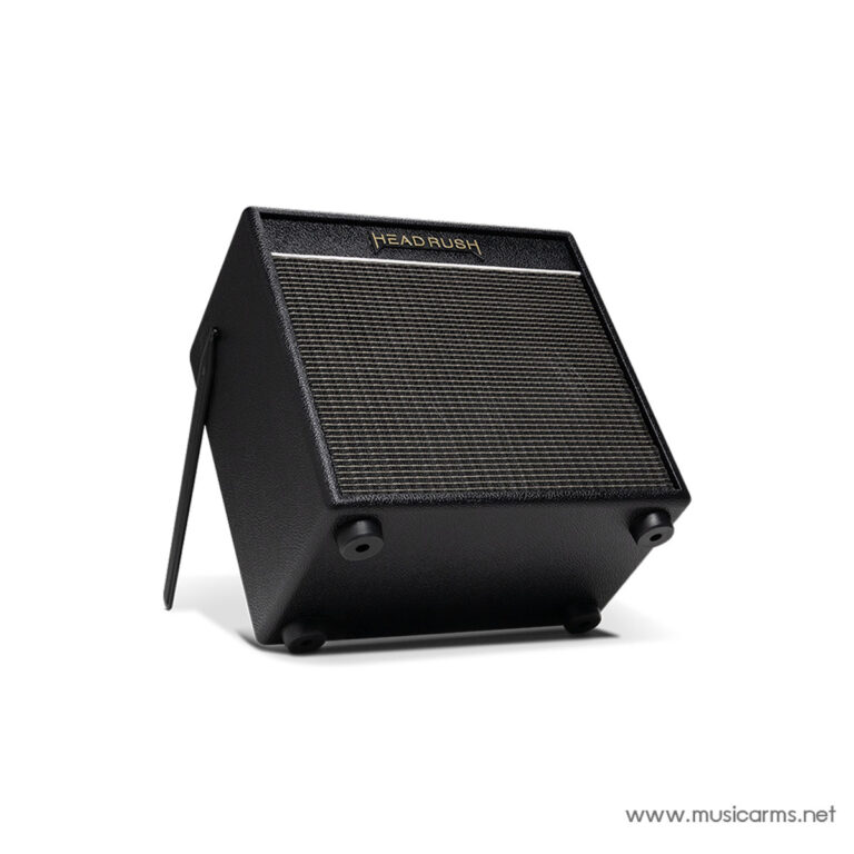Black angled guitar amplifier cabinet with a textured grille and the Head Rush logo on a white background. ขายราคาพิเศษ
