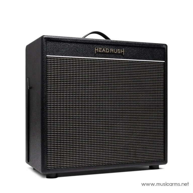 Black Head Rush guitar amplifier combo with textured cabinet, top handle, and striped metal grille front. ขายราคาพิเศษ