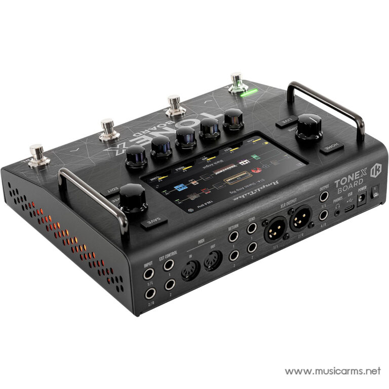 Professional guitar amp modeler/audio interface with a touchscreen, multiple knobs, and I/O jacks on a black metal chassis ขายราคาพิเศษ
