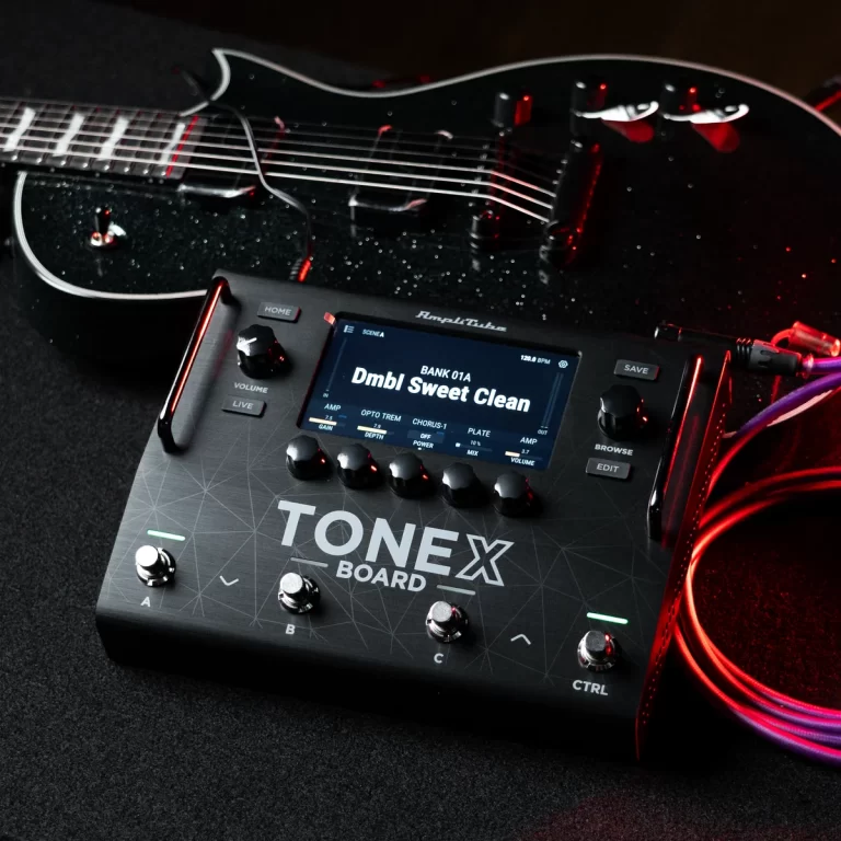 Electric guitar connected to a ToneX effects board; the display reads 'Dmbl Sweet Clean'. ขายราคาพิเศษ