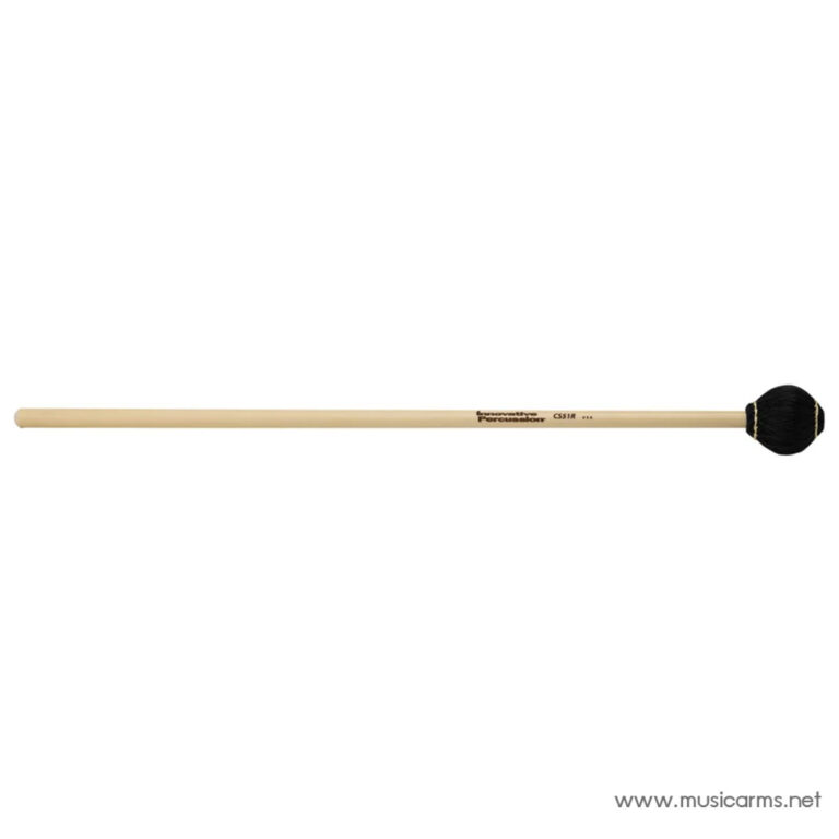 Wooden percussion mallet with a black yarn-wrapped, rounded head ขายราคาพิเศษ