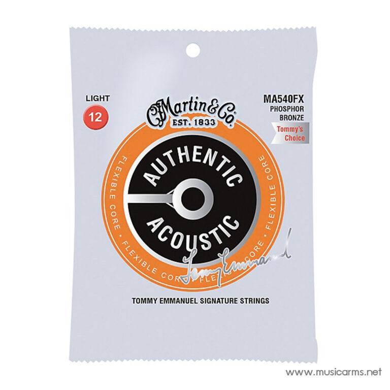 Package of Martin & Co Authentic Acoustic guitar strings—Tommy Emmanuel Signature, light gauge .012, phosphor bronze ขายราคาพิเศษ