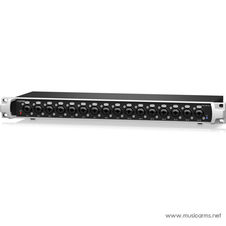 Rack-mount audio interface with 16 XLR inputs labeled IN 1–IN 16 on the front panel (Midas DN4816). ขายราคาพิเศษ