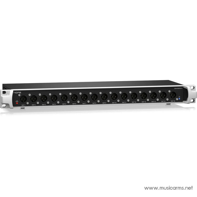 16-channel rack‑mount audio interface with 16 XLR outputs and MIDAS branding on a black front panel ขายราคาพิเศษ