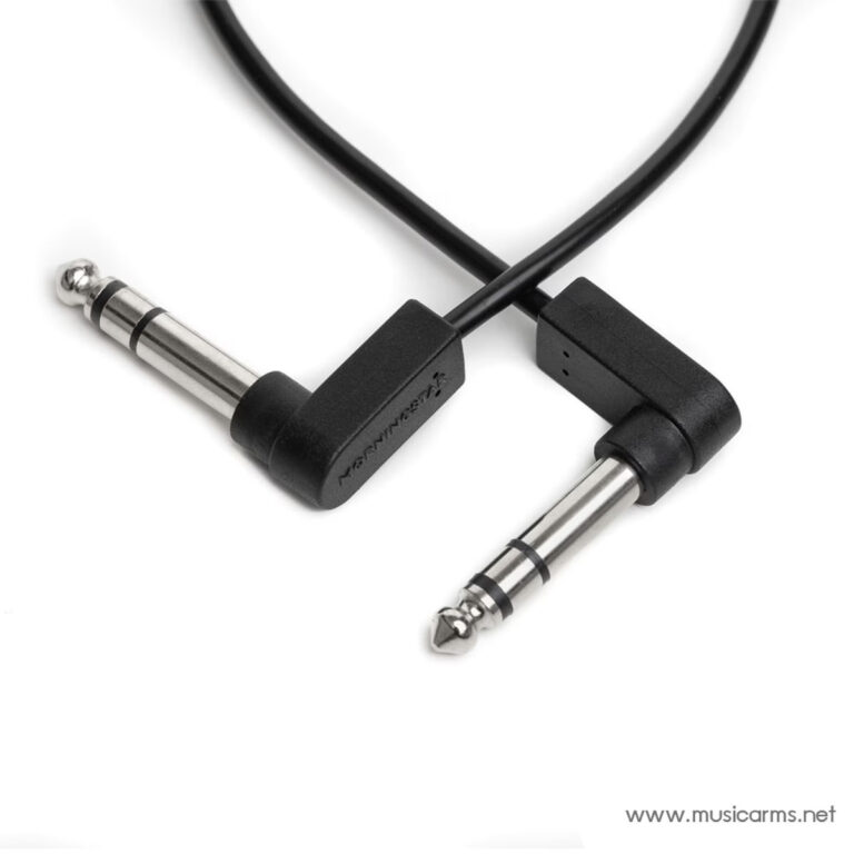 Right-angle 1/4-inch audio cable with two plugs crossing each other on a white background (guitar/jack cables). ขายราคาพิเศษ