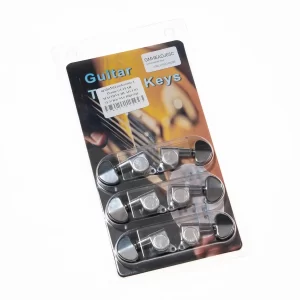 Preme Guitar Machine Head J-03 (L3+R3) NI/CHROME ลูกบิดโปร่งหลังกลม 2 ทางราคาถูกสุด