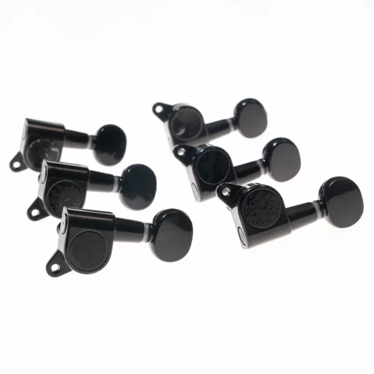 Six black guitar tuning pegs on a white background, arranged in a cluster.] ขายราคาพิเศษ