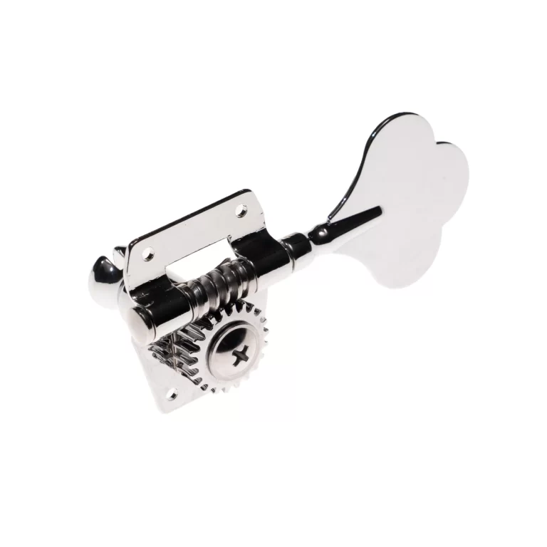 Chrome guitar tuning peg with gear mechanism and mounting plate ขายราคาพิเศษ