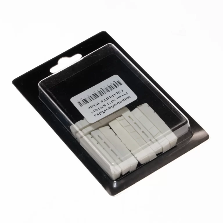 Blister-pack of white plastic pin header connectors for electronics projects. ขายราคาพิเศษ