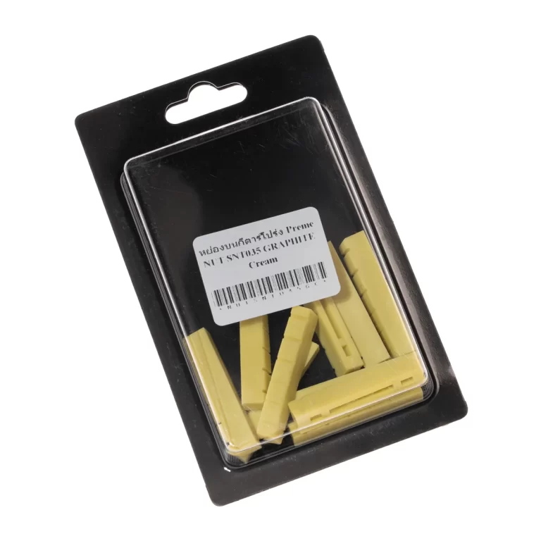Package of yellow plastic clips in clear plastic blister, attached to black backing with barcode label on front. ขายราคาพิเศษ