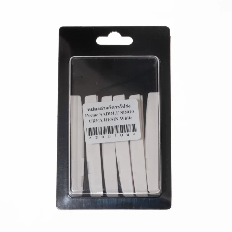Clear blister-pack containing multiple white resin samples with a label reading 'URFA RESIN White' (Thai and English). ขายราคาพิเศษ