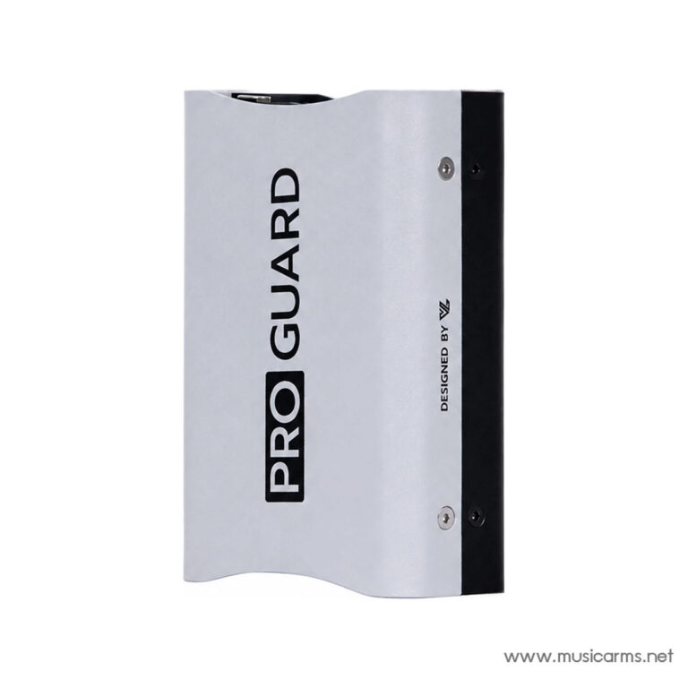 Silver Pro Guard device with a black edge on the right, vertical 'PRO GUARD' branding, photographed at an angle. ขายราคาพิเศษ