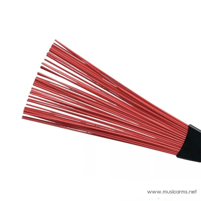 Red flexible-bristle brush with a black handle, bristles splayed outward like a fan ขายราคาพิเศษ