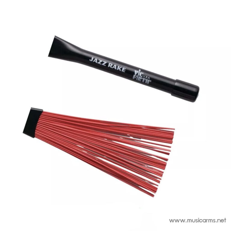 Black cylindrical tool labeled 'Jazz Rake' paired with a red bristle cleaning brush, part of a musical instrument cleaning kit. ขายราคาพิเศษ