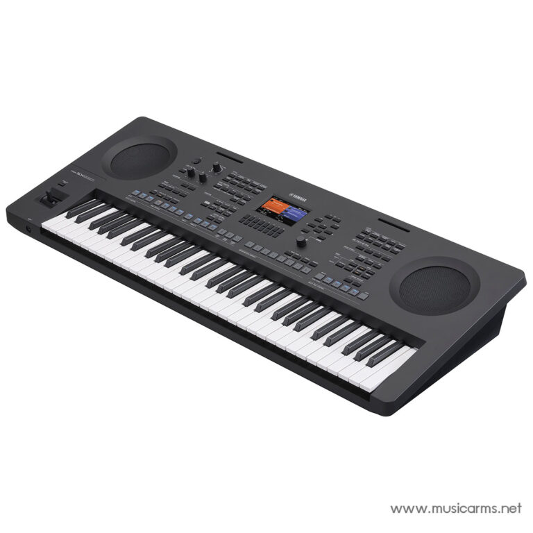 Yamaha keyboard workstation with two built-in speakers and a central control panel. ขายราคาพิเศษ