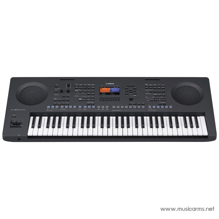 Yamaha professional keyboard workstation with 88 keys, built-in speakers, and a detailed control panel with a color display far center-left orientation. ขายราคาพิเศษ