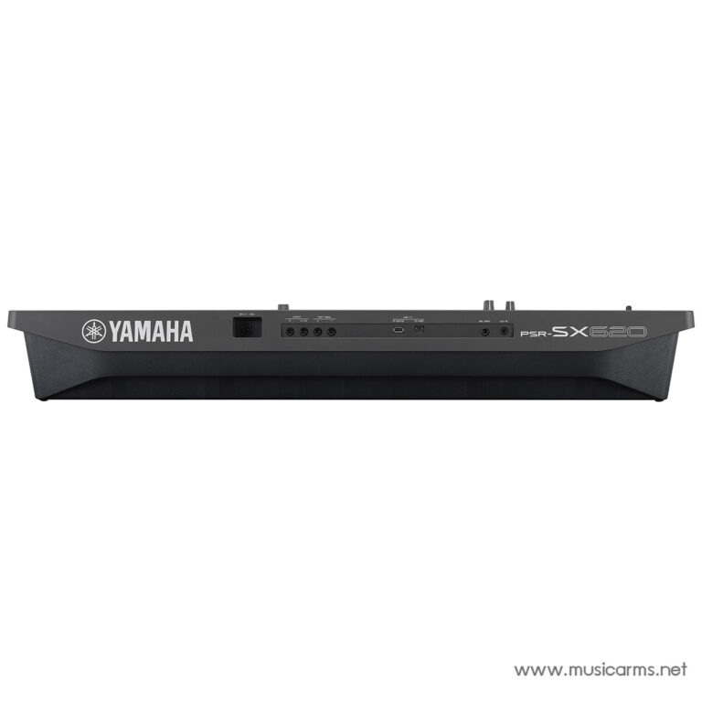 Side view of a Yamaha PSR-SX620 electronic keyboard, showing the brand logo and control panel along the back edge ขายราคาพิเศษ