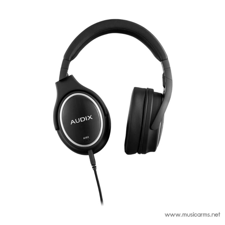 Audix black over-ear wired headphones with padded headband and silver-trimmed ear cups (model A152) ขายราคาพิเศษ