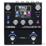 Boss EX-4 Effects Expander guitar pedal with two footswitches, three control knobs, a central display, and blue LED indicators ลดราคาพิเศษ