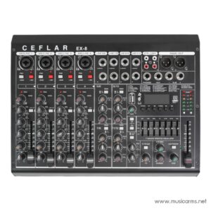 Ceflar EX-8 มิกเซอร์อนาล็อก 12 แชนแนล เอฟเฟกต์ DSP 99 แบบราคาถูกสุด