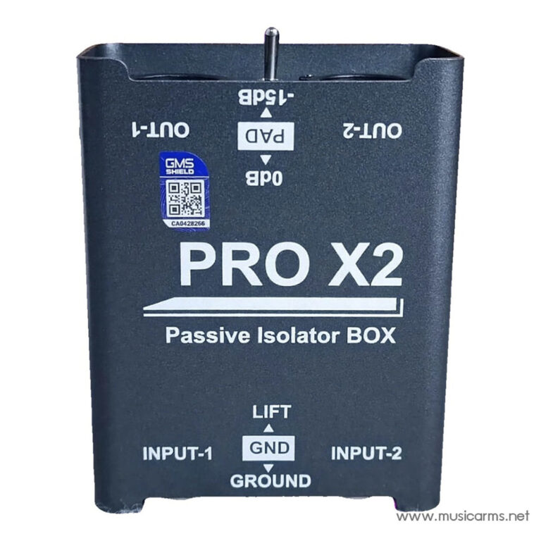 Pro X2 Passive Isolator Box with INPUT-1, INPUT-2, GND, LIFT labels on dark blue housing ขายราคาพิเศษ