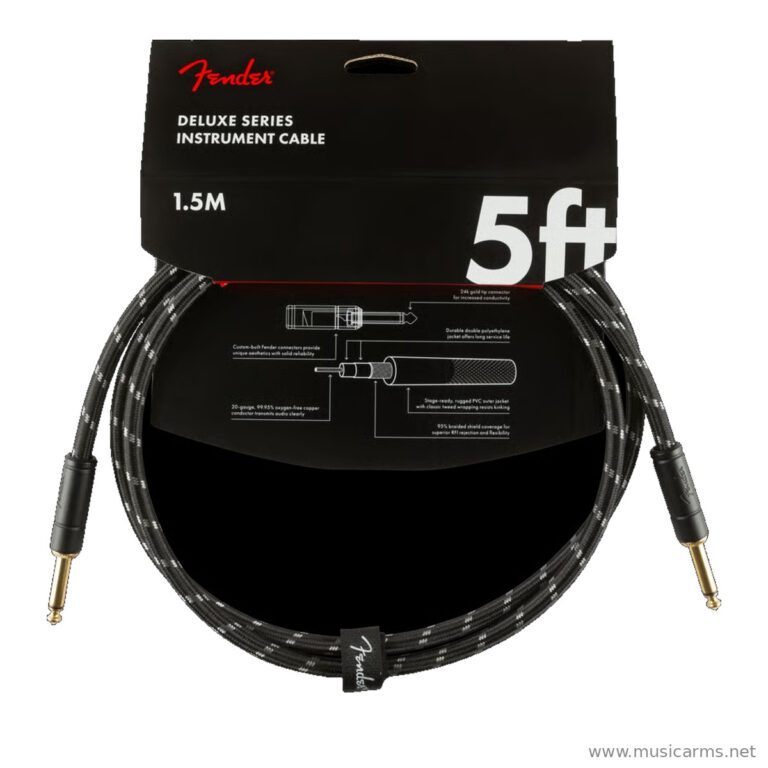 Fender Deluxe Series Instrument Cable Black Tweed Straight/Straight ขายราคาพิเศษ